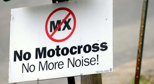 no motocross noise sign