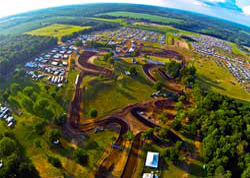 Motocross track aerial view